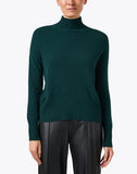 Cashmere Rib Funnel Pullover