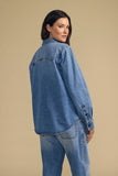 Clementine High Twill Cotton Indigo Shirt