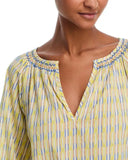 Campbell Novelty Printed Stripe VNeck Top