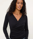 Stacie Shirred Long Sleeve Top
