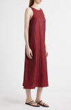 Linen Sheen Halter Neck Full Length Dress