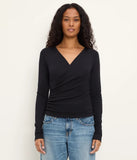Stacie Shirred Long Sleeve Top