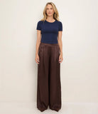 Margo Satin Pleated Pull On Trouser
