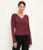 Stacie Shirred Long Sleeve Top
