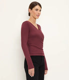 Stacie Shirred Long Sleeve Top