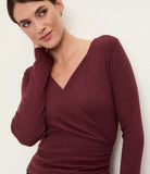 Stacie Shirred Long Sleeve Top