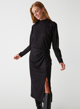 Lila Ultra Rib Blouson Midi Dress