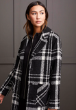 Boucle Plaid Duster Coat