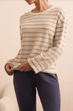 Long Sleeve Crew Neck Top W/Cuff