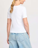 Cecile Pointelle Short Sleeve Tee