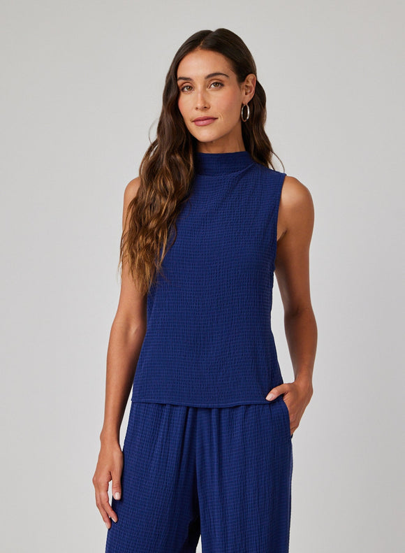 Mock Neck Sleeveless Top