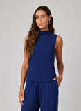 Mock Neck Sleeveless Top