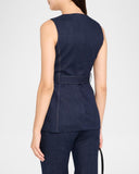 Becker Stretch-Denim Belted Vest