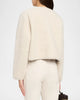Wool Fluff Round Neck Jacket