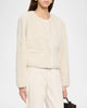 Wool Fluff Round Neck Jacket