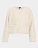 Wool Fluff Round Neck Jacket