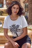 Cotton Slub Embroidered Crewneck Tee