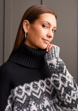 Turtle Neck Intarsia Sweater