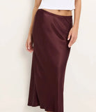 Leila Satin Bias Cut Skirt