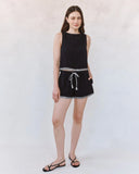 Sleeveless Fray Trim Tank