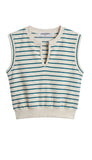 Sloan Stripe French Terry Split Neck