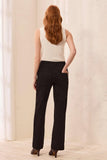 Audrey Comfort Stretch Wide Leg Pintuck Denim Trousers