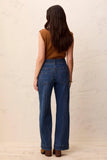 Audrey Hugging Wide Denim Trouser