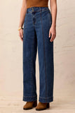 Audrey Hugging Wide Denim Trouser