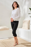 Crochet Boat Neck Bell Sleeve Sweater