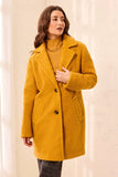 Boucle Single Breast Button Front Coat