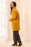 Boucle Single Breast Button Front Coat