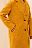 Boucle Single Breast Button Front Coat
