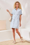 BLUE THREAD Button Front Tencel Denim Shift Dress