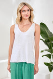 Combed Cotton Sleeveless V-Neck Tank Sweater