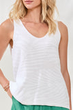 Combed Cotton Sleeveless V-Neck Tank Sweater