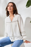 Eyelet Blouse w/ Button Details