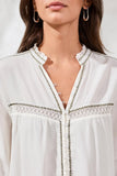 Eyelet Blouse w/ Button Details