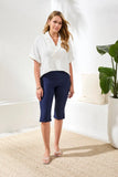 Flatten It® Slim Leg Capris Pants With Snap Vents