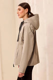 Hydrochromatic Hooded Zip-Up Rain Jacket
