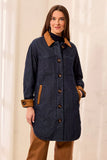 Quilted Denim Jacket W/ Suede