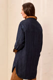 Quilted Denim Jacket W/ Suede