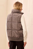 Quilted Puffer Vest w/ Removable Hood