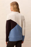 Soft Knit Colorblock Mock Neck Sweater