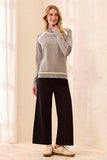 Soft Long Sleeve Mock Neck Raglan Sweater