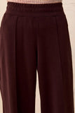Soft Modal Wide Leg Pant With Pintuck Detail & Elastic Waistband