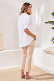 Soft Satin Drop Shoulder Classic Blouse