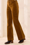 Stretch Corduroy High-Rise Wide Leg Pants