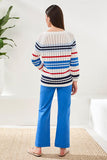 Stripe Cotton Sweater Crew