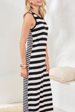 French Terry Racer Tank Sleeveless Midi Dress