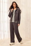 TECHNO LUX Scuba Knit Mock Neck Zip Front Jacket